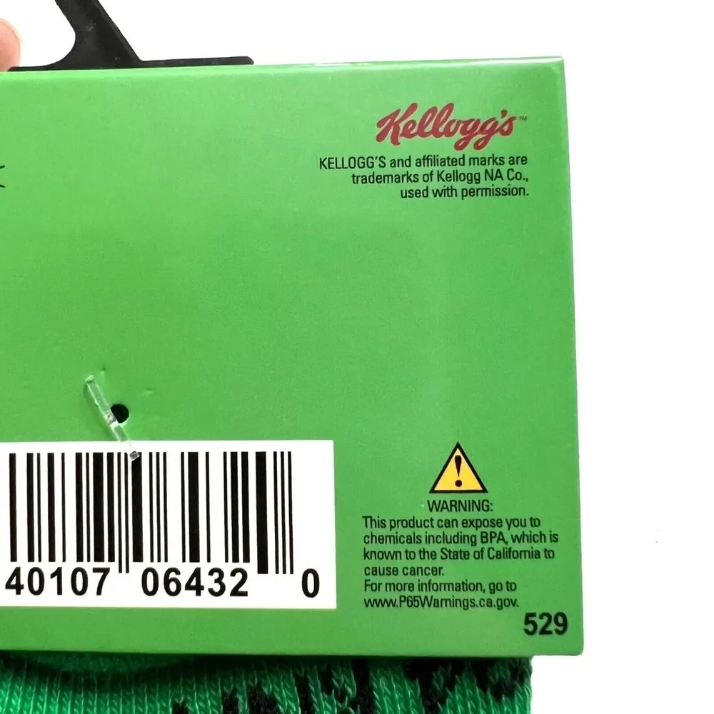 Odd Sox Unisex Apple Jacks Breakfast Cereal Novelty Crew Socks Green Classic